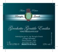 Grechetto Gentile Emilia IGT frizzante (uva Pignoletto)